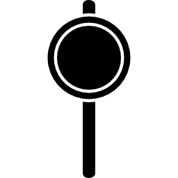 Circular traffic signal on a pole icon