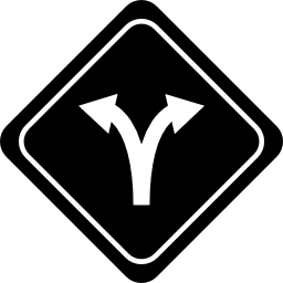 señal de bifurcación icono