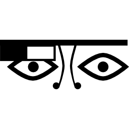 Google glasses on eyes icon