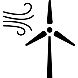 strumento ecologico per i venti per generare energia icona