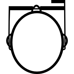 Google glasses top view on a bald head icon