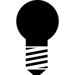 Lightbulb black shape icon