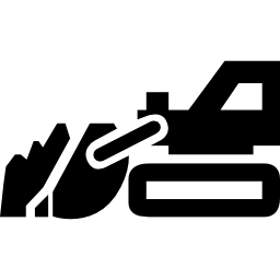 Construction tool of vehicle with big shovel icon