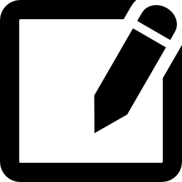 Note paper square and a pencil icon