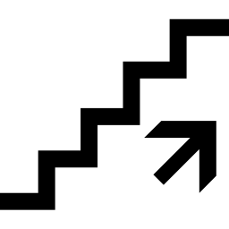 Ascending stairs signal icon