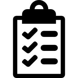 Tasks list on clipboard icon