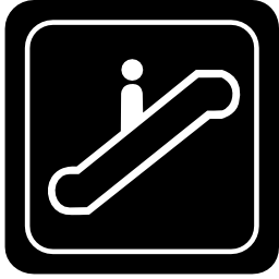 Stairs square signal icon