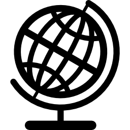 globe terrestre avec grille Icône