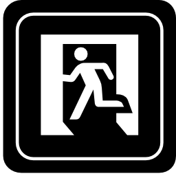 señal de puerta de emergencia icono