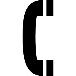 Phone auricular sign icon