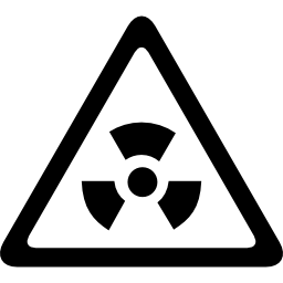 Biohazard risk triangular signal icon