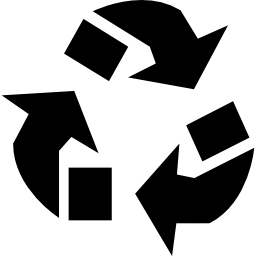 symbol ekologiczny trójkątne strzałki ikona