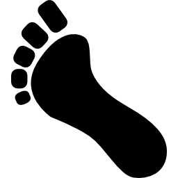 forma de pies humanos icono