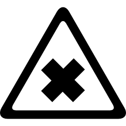 feu de signalisation routière d'une croix en triangle Icône