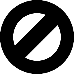 Prohibition signal icon