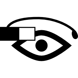 google glass en un ojo icono