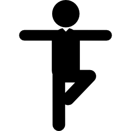 uomo sulla postura yoga icona