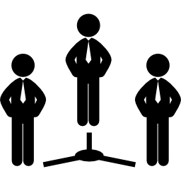 trzech biznesmenów ikona
