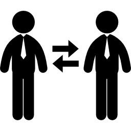 Businessmen exchange icon