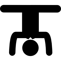 Man on yoga posture for invert blood circulation icon