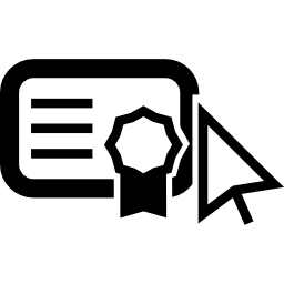 symbool voor studentencertificering icoon
