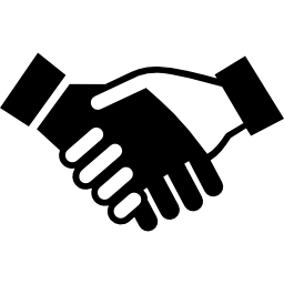 powitanie rąk dwóch biznesmenów ikona