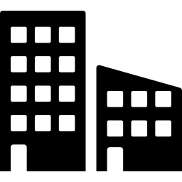 Urban buildings icon
