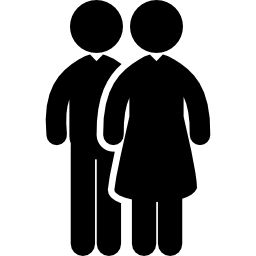 Two men couple icon