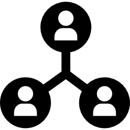 triangle des personnes connectées Icône