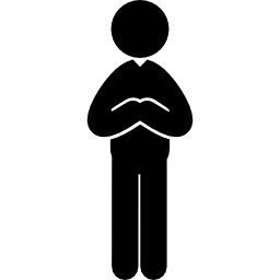 Standing frontal man icon