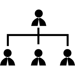 Business graphic of hierarchy icon