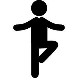 Simple balance posture of a man icon