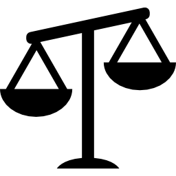 balanza desequilibrada icono
