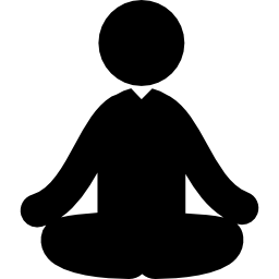 homme sur la posture de yoga de relaxation Icône