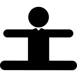 postura dell'uomo con braccia e gambe aperte su entrambi i lati icona