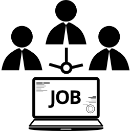 solicitantes de empleo en línea icono