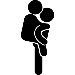 hombre cargando a otra persona en su espalda icono
