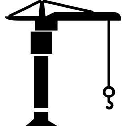 Construction crane machine icon