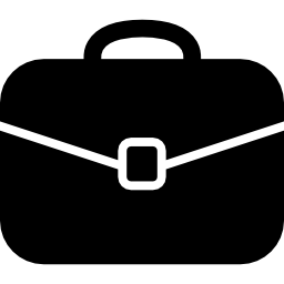 Black rounded suitcase tool icon