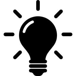 symbole d'idée et de créativité d'une ampoule Icône
