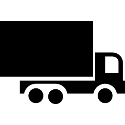 Truck of big size side view icon