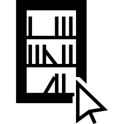 herramientas de lectura en biblioteca icono