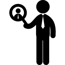 Businessman search symbol icon