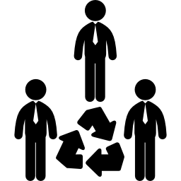 Recycling businessmen icon