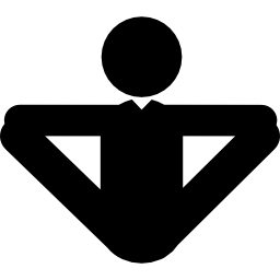 Man in yoga posture icon