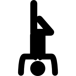 postura de yoga invertida icono