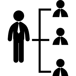 Businessmen connections icon