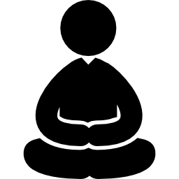 Meditation yoga posture of a sitting man icon