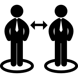 Businessmen exchange icon