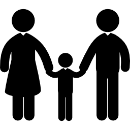 famiglia di tre persone icona